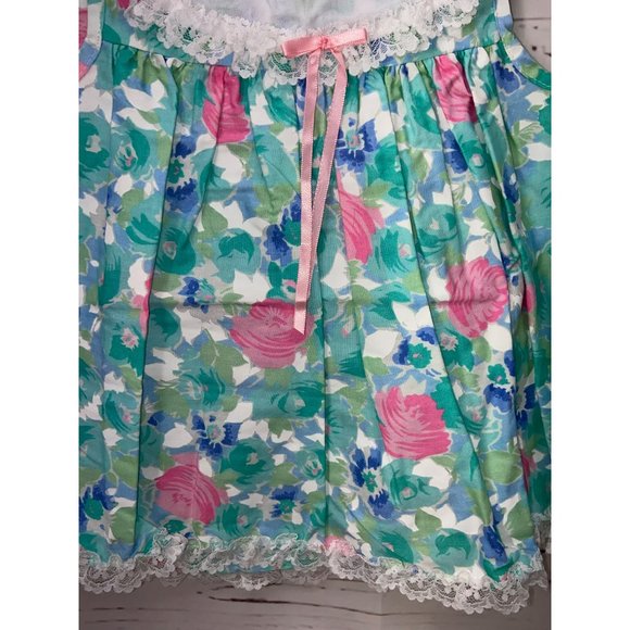 Forever Florala Pink Teal White Bib Collar Sleeveless 18 M Infant Girls‎ Dress - Picture 4 of 7